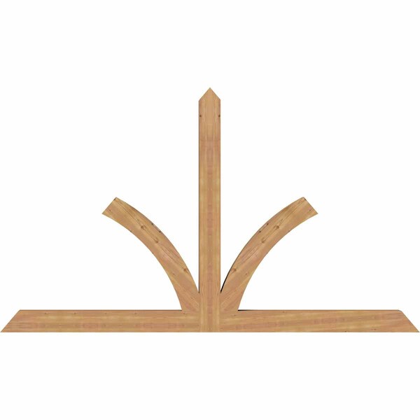 Ekena Millwork Richland Timber Gable Bracket, Western Red Cedar, 108"W x 63"H x 5 1/2"D x 5 1/2"F, 14/12 Pitch GBW108X63X0606RIC00SWR - main